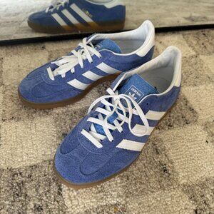 Adidas Gazelle Indoor Shoes Blue Fuzion - Size 8